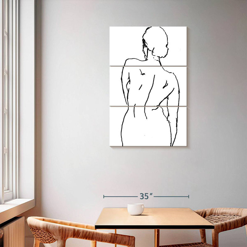 Leisha Minimalist Figure Study II, 57" H x 36" W