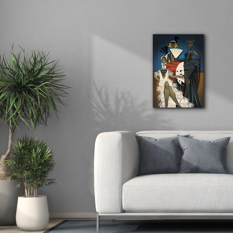 «Harlem Nights» par Jaleel Campbell, art mural sur toile, H 26 po x l 18 po x P 0,75 po