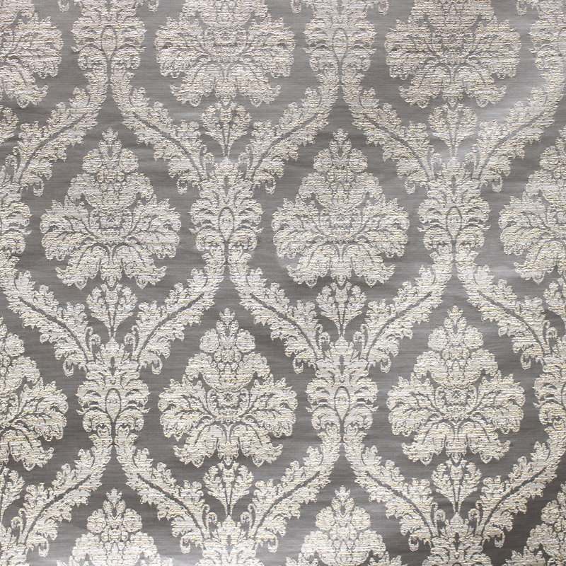 Damask Jacquard | Delano Fabric, Pewter