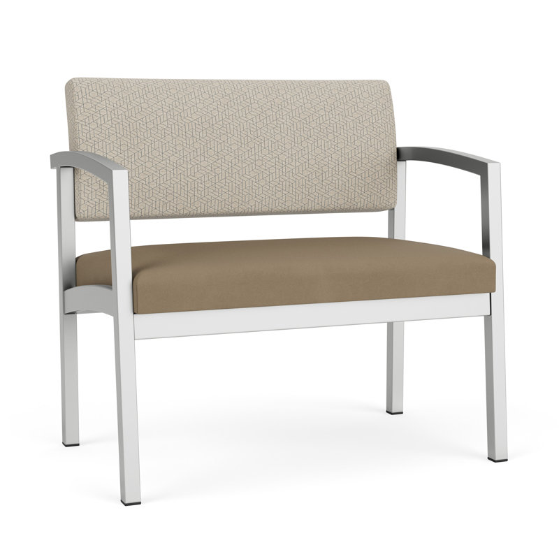 Chaise en acier Lenox, Argent, Plot Line neutre