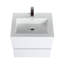 Meuble-lavabo mural 24 po avec lavabo - Armoire murale en bois avec plateau en acrylique, tiroirs à fermeture en douceur et meuble-lavabo simple moderne-341379526