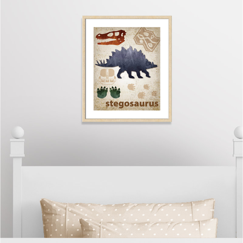 Décalcomanie murale Dinosaures-02 ', H 25,5 po x l 21,5 po x P 1,1875 po, Encadré de boîte beige