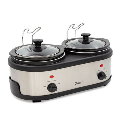 2-Pot Stainless Steel Slow Cooker Buffet Server