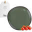 Assiette plate Villeroy & Boch Lave Vert, faïence de porcelaine de qualité supérieure, aspect fait à la main et glacis réactif, 11 po de diamètre, va au lave-vaisselle et au micro-ondes, vert