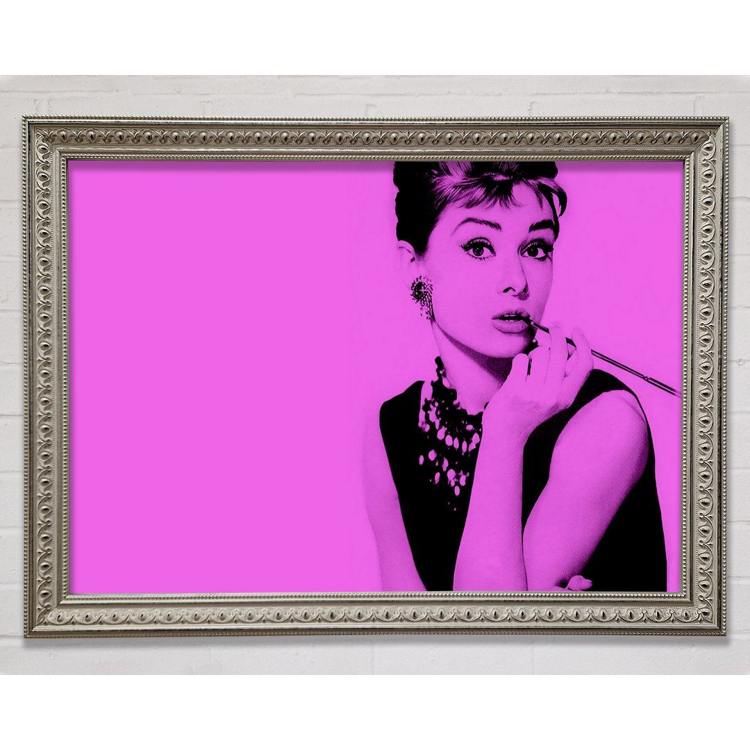 Audrey Hepburn Rosa - Druck