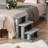  Cat Stairs 3 Steps For Bed, Couch With Scratching Posts, Small Cat Tree For Indoor Cats With Toy Ball, 17.5" X 15.5" X 19"