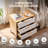 3-Drawer Nightstand,Natural Oak/White,1 Pcs-2077547804