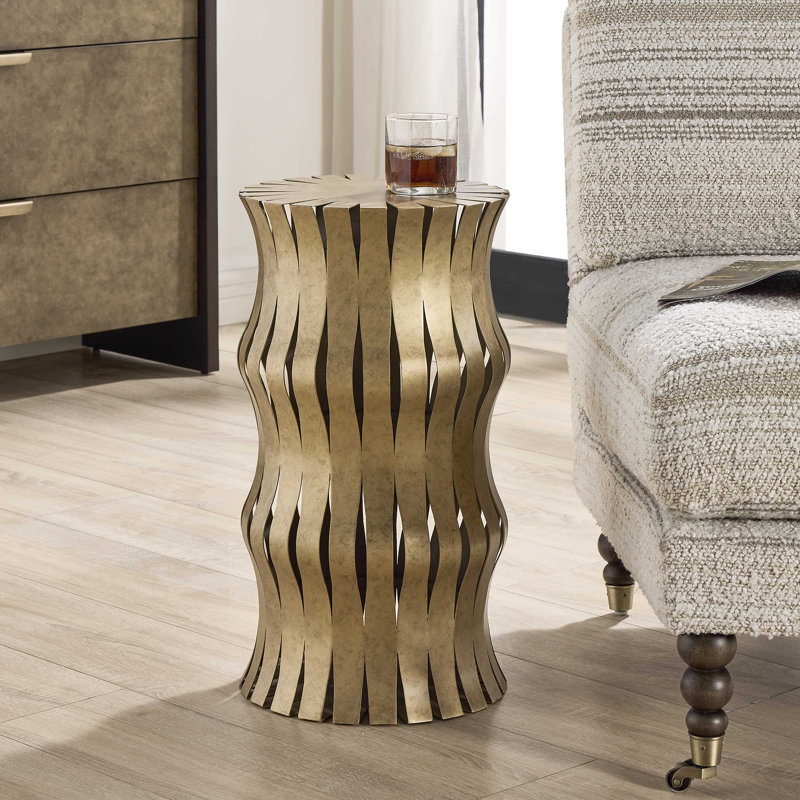 Uttermost Arida Aged Gold Accent Table