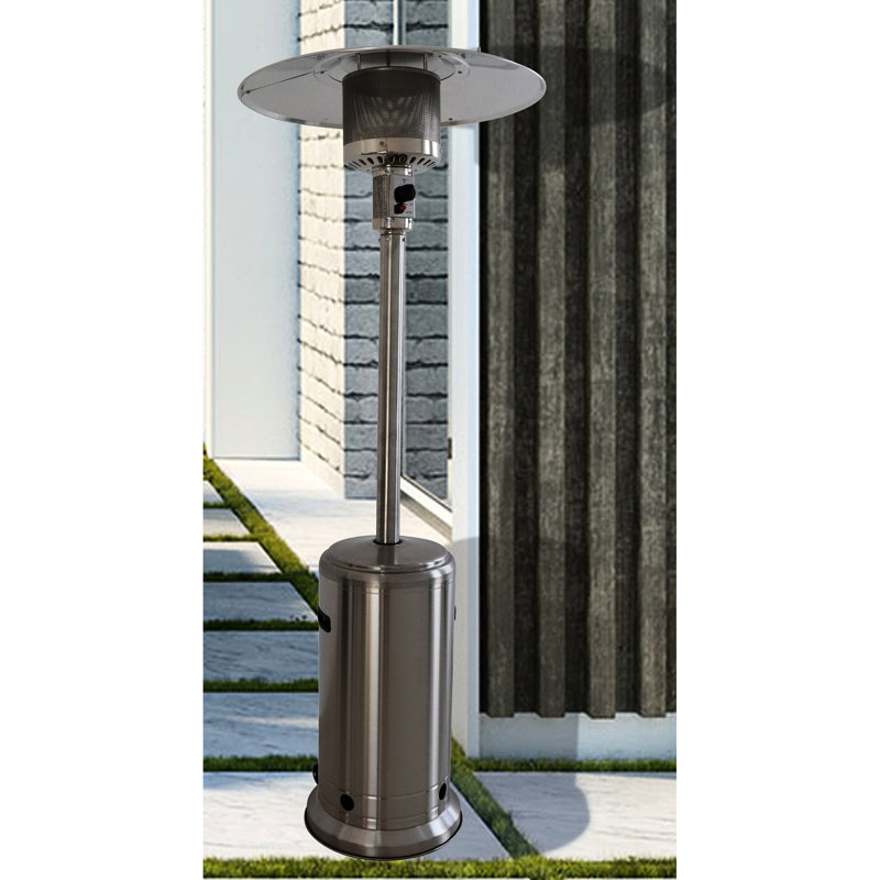 46000 Patio Heater Stainless Steel - Gray, Portable And Convenient With Output Low Profile For Effective Heating