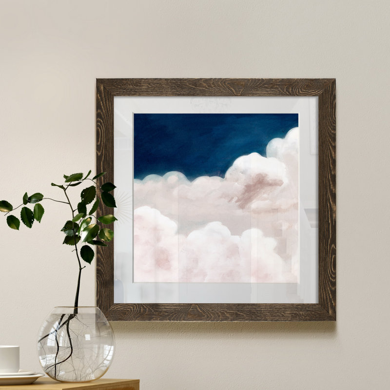 Nuit trouble, reproduction d’art encadrée, Walnut Framed Paper, Blanc, H 17 po x l 17 po x P 1,5 po