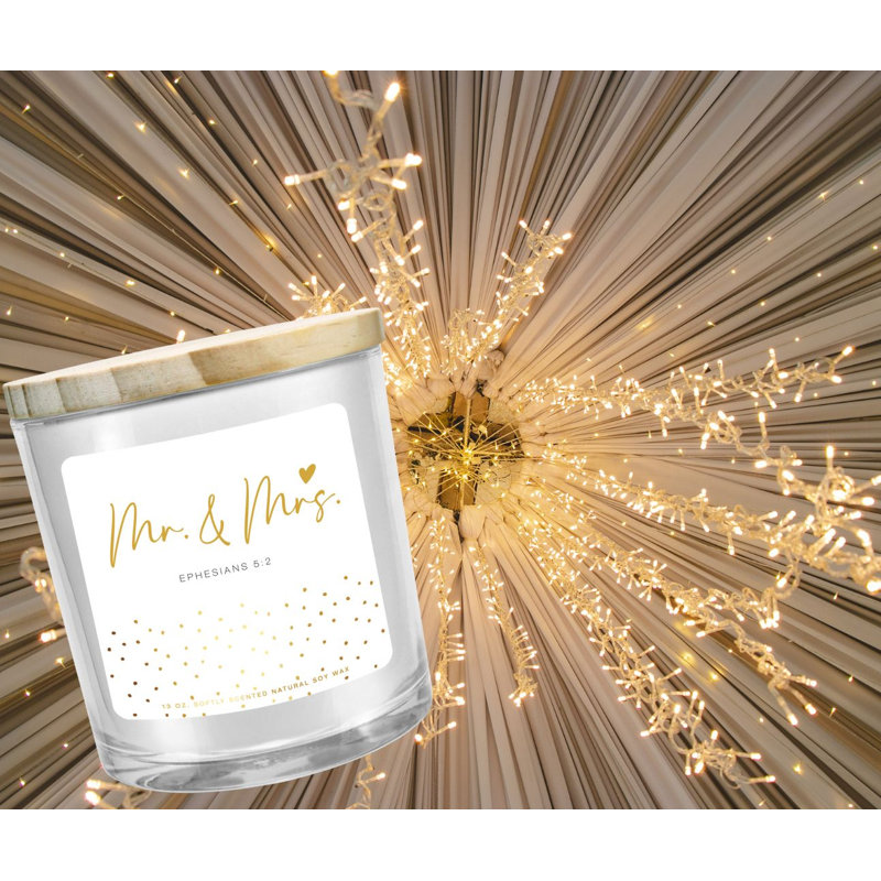 Fresh Scented Jar Candle with Glass Holder