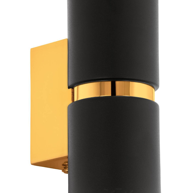Haleigh Steel Wallchiere, Black Shade/Gold Frame