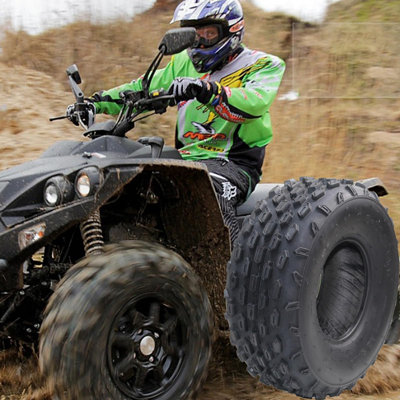 Ensemble de 2 mini pneus de vélo 19 x 7 à 8 pneus VTT tout-terrain UTV 19 x 7 x 8 pneus tubeless sport 4 PR, remplacement pour quad 4 roues UTV Go Kart Off-Road pour la boue, la saleté et le gazon