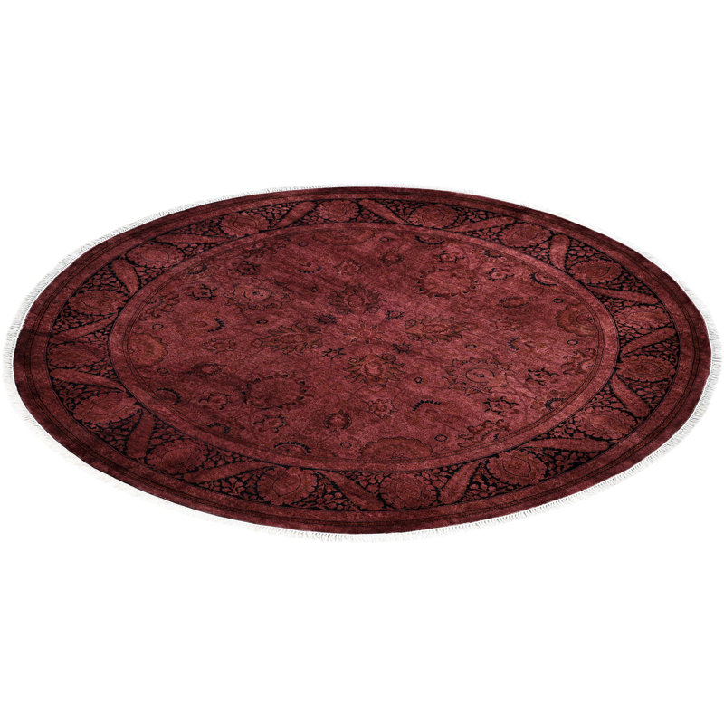 Overdyed One-of-a-Kind 6' 1" X 6' 1" Hand Knotted Area Rug