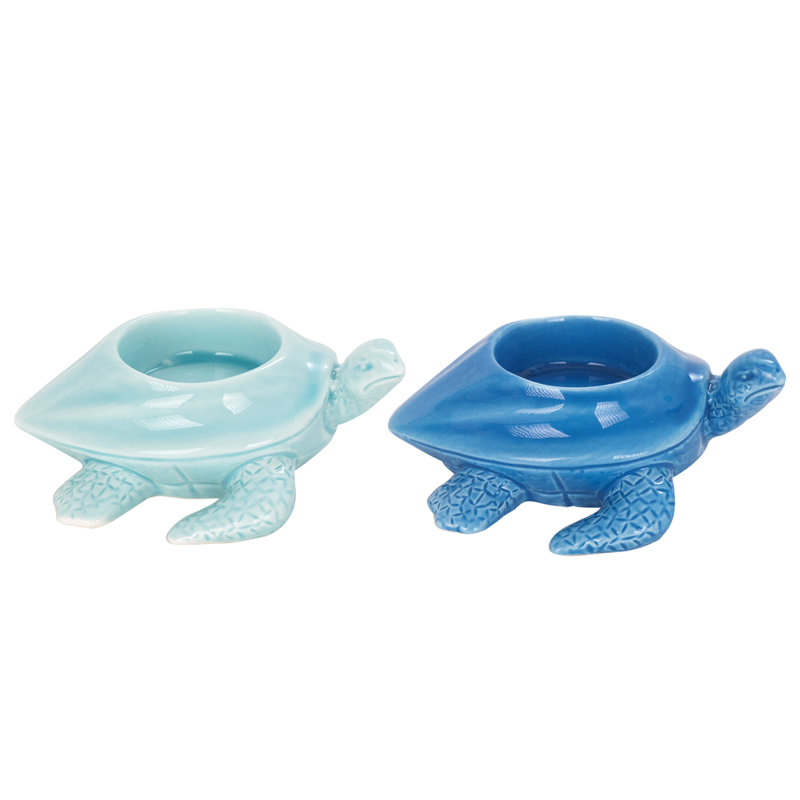 2 Piece Ceramic Tabletop Tealight Holder Set