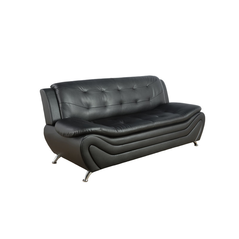 Flaxton 77.5'' Faux Leather Sofa