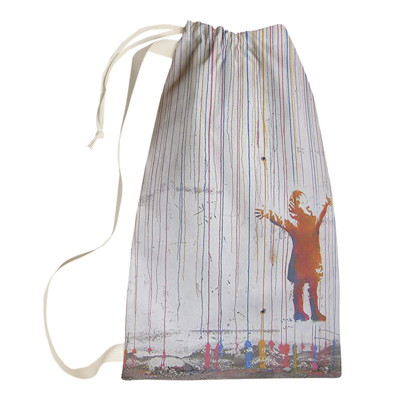 Fabric Laundry Bag with Handles, Small (29" H x 18" W x 1" D)