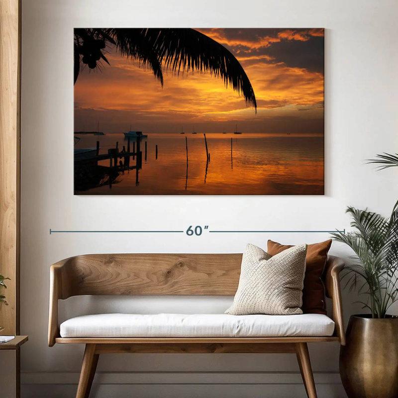 Coucher de soleil Gillard au Belize, H 34 po x l 51 po
