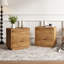 Table de chevet en bois récupéré Hanifah l 23,6 po-701559260