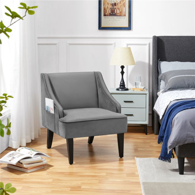 Kempez Velvet Armchair and Side Chair