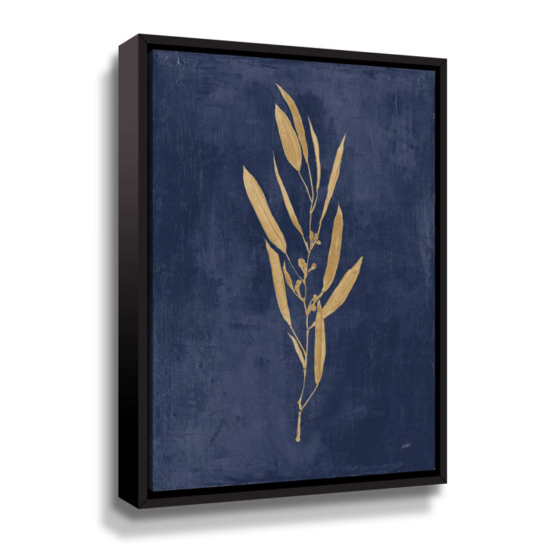 Toile tendue Botanical Study I, Cadre noir, H 10 po x l 8 po x P 2 po