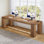 Bureau d'ordinateur 86,61 pouces de long, bureau double en bois