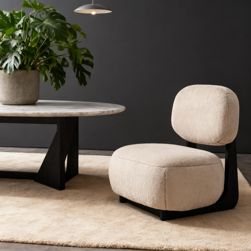 Fauteuil d'appoint rembourré Camel