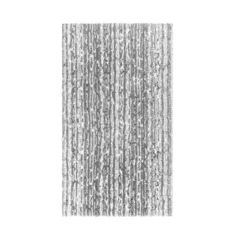PORTO BATH RUG 20X31 STORM/SILVER, Single- 31" L x 20" W, Silver