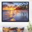 «Beach Side Resort with Palm Trees», photographie encadrée sur toile-26691948