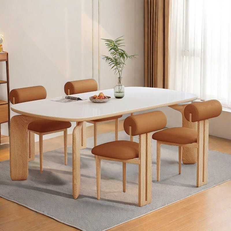 Ensemble de table et chaises à bûches, H 29,52 po x L 62,99 po x l 31,49 po