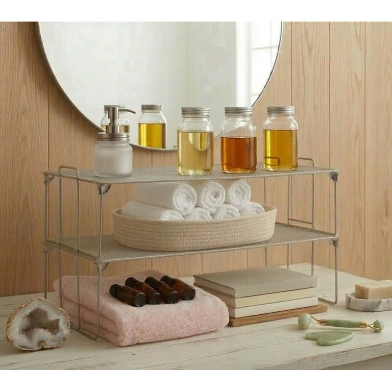 Étagère en acier inoxydable empilable, H 5 po x l 10 po x p 16,25 po