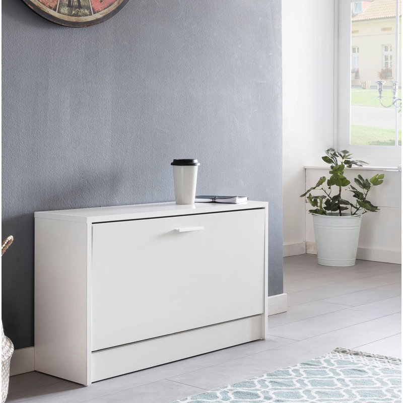 8 Pair Shoe Storage Bench, White