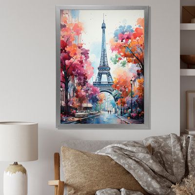 Colourful Paris Eiffel Tower