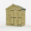 Total Sheds 4ft x 7ft Security Apex Shed - Heavy-Duty Hasp Staple Anti-Tamper - Pressure Treated Timber - UK Manufactured
