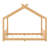 Natural Queen House Bed Frame, Solid Pine MDF & Plywood-400290141-400290130
