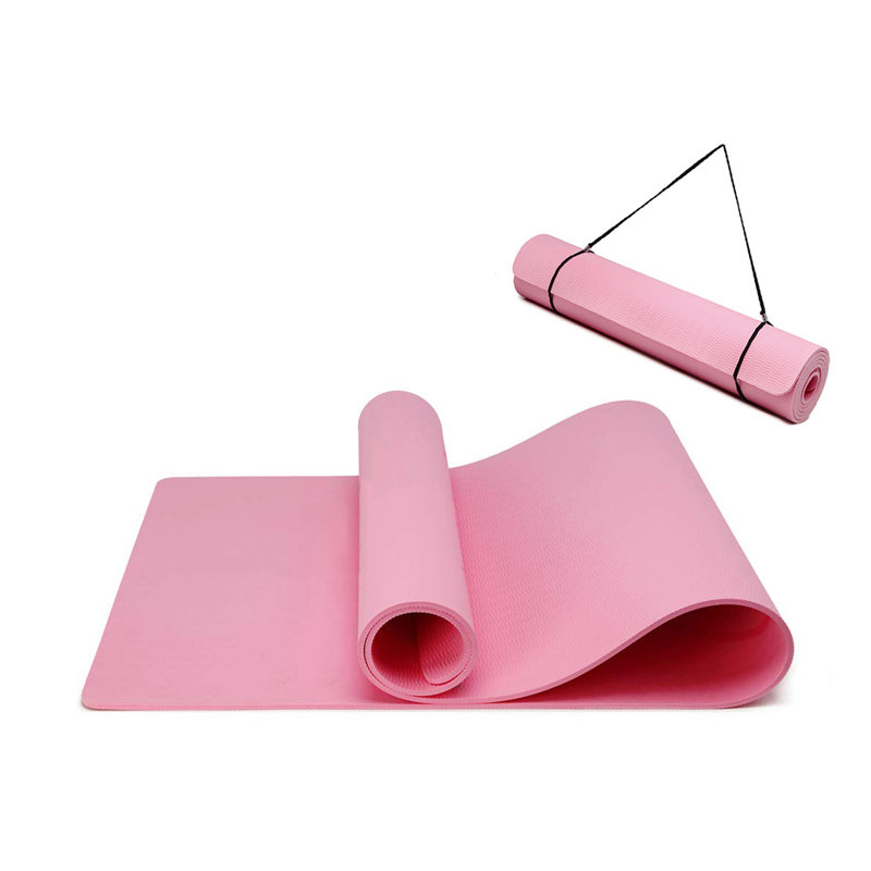 Premium TPE Pilates Mats Eco Friendly Non Slip Yoga Mat Gym Mat 183mmx61mmx6mm, Pink