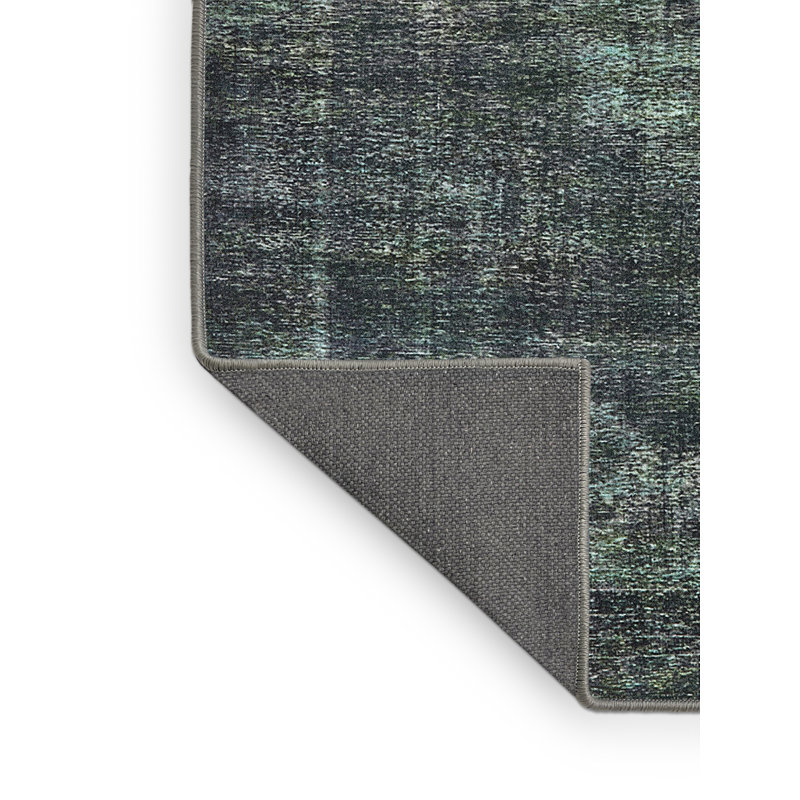 Tapis oriental bleu sarcelle / noir, Rectangle 4 pi x 6 pi