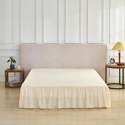 Queen Ruffled Bed Skirt With Split Corners - 14-Inch Drop