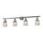 Bell - 4 Light 42" Bath Vanity Light - Polished Nickel Finish - Light Smoke Shade-29567062-31271170