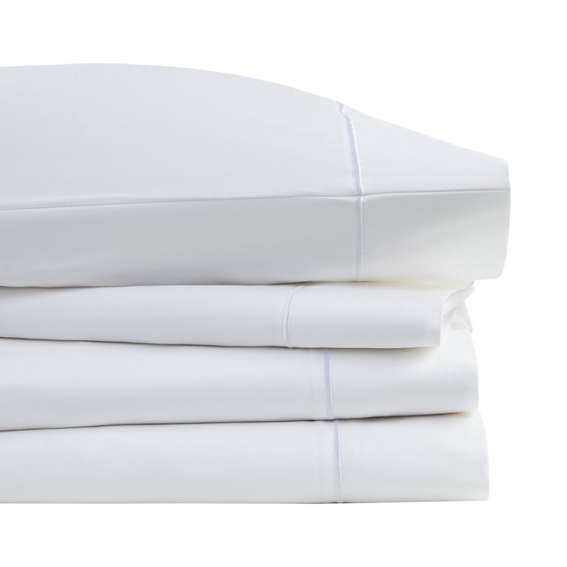 King White Solid Cotton Sheet Set