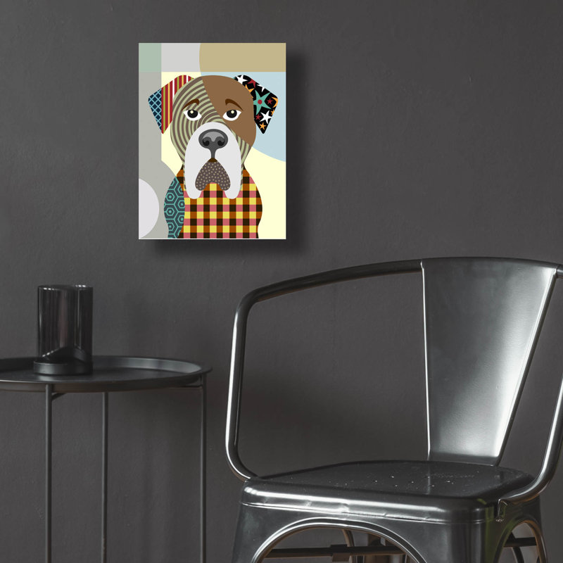 «BullMastiff Dog» par Lanre Adefioyue, H 16 po x l 12 po x P 0,13 po