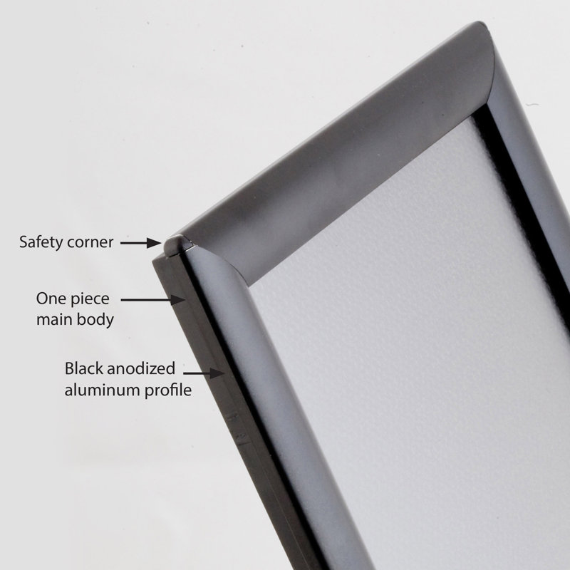 Black Aluminum 22x28 Inch Wall Mount Snap Frame