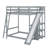 Full Over Full Bunk Bed With Ladder, Slide And Shelves-1284071348