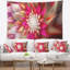 Tapisserie abstraite à motif floral exotique rose-28495930