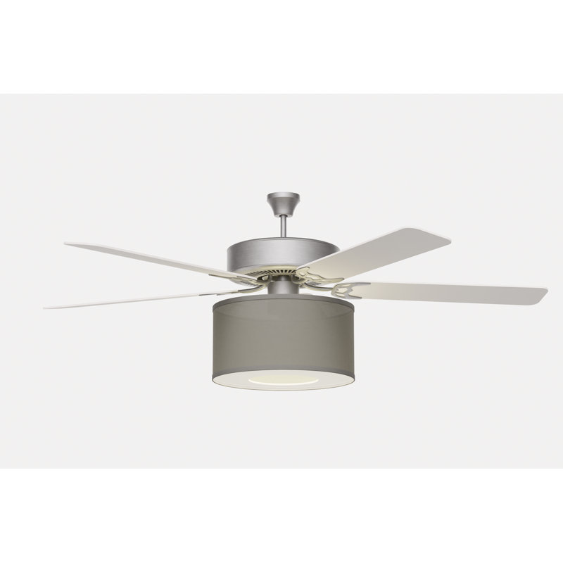 Abat-jour en lin pour ventilateur de plafond P 8 po x 15 po de diamètre + Ensemble d'adaptateur de ventilateur + Diffuseur (tout est nécessaire dans 1 boîte)