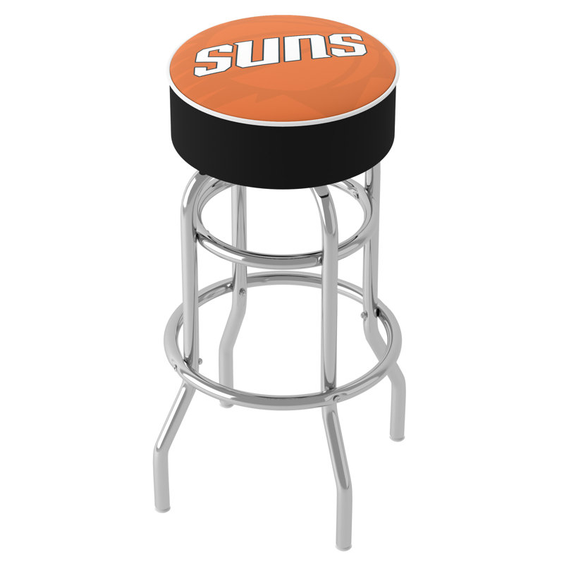 Swivel Upholstered Counter Stool with Metal Frame