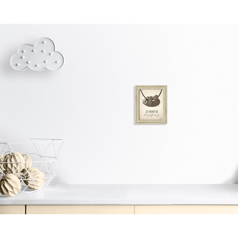 «Sleeping», art encadré, H 12 po x l 10 po x P 0,63 po, Encadrement beige