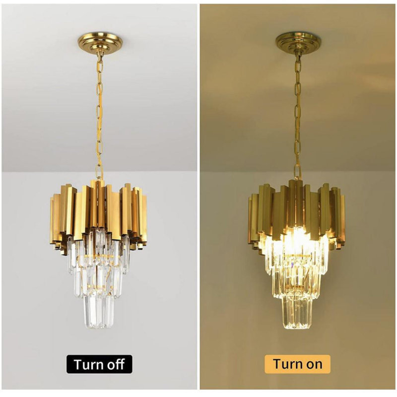 Luminaire suspendu en cristal 3 lumières