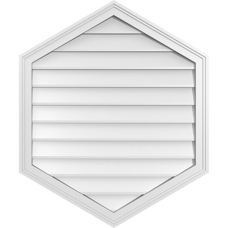 Ventilé vertical à pignon vertical 7/12 po, H 36 po x l 30 po x P 1,5 po