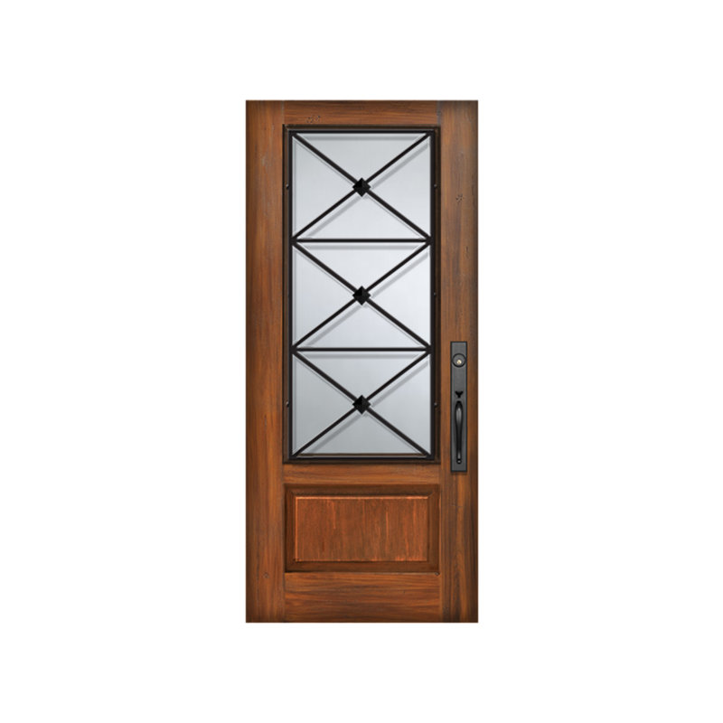 36x80 Republic FiberCraft Front Door, Gunstock Clear, Left Hand/Inswing